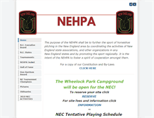 Tablet Screenshot of newenglandhorseshoes.net